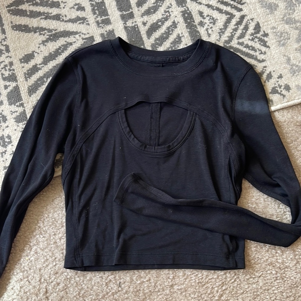 Lululemon Better Best Cropped Long Sleeve Top